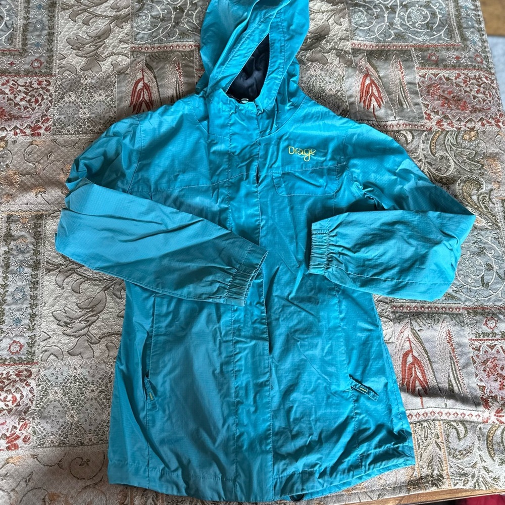 Orage Teal Hooded Jacket